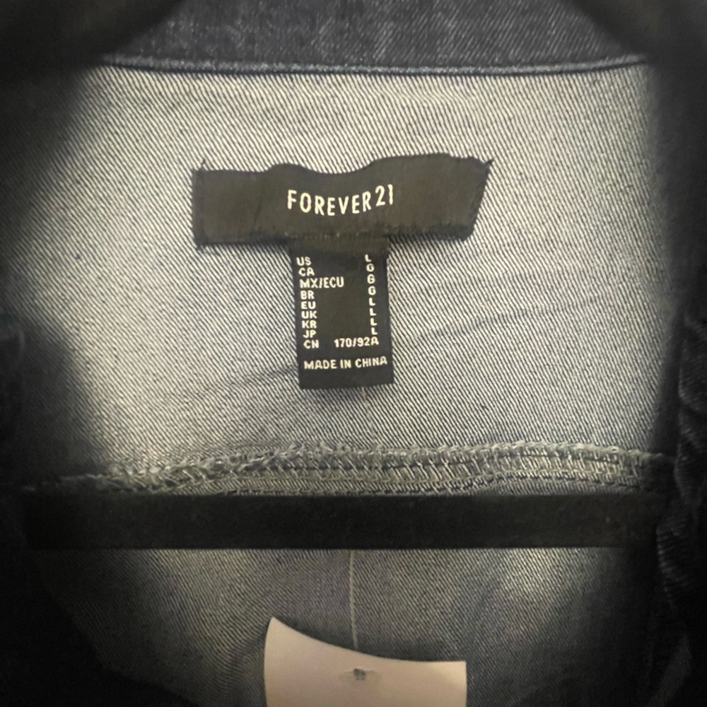 Forever 21 denim jumpsuit- size large - Picture 6 of 6